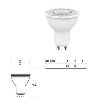 Bot Lighting lampadina LED GU10 - 36° 4,9w 595lm 2700k SLD630732B