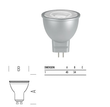 Bot Lighting lampadina LED MR11 GU4 12v ac/dc 2,3w 200lm 2700k SLD660332