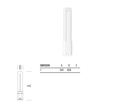 Bot Lighting PL ALL LED 220-240V 2g11 8w 1000lm 4000k SLD770853