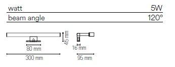 FANEUROPE APPLIQUE LED NOIR NERO QUADRA FISSAGGIO PARETE/SPECCHIO 5W 600LM 4000K LUCE NATURALE IP44 SPOT-B-NOIR-5C (Copia)