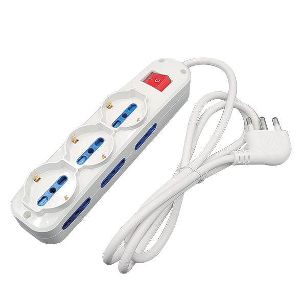 Multipresa Imperia 9P 3xP40 + 6 P17/11 CAVO 1,5MT interruttore luminoso 900055