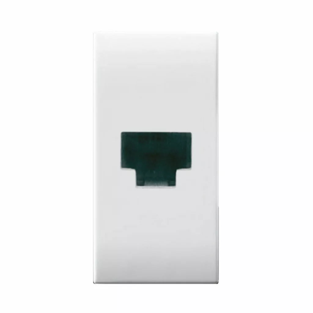 AVE Presa RJ11 morsetti a vite, Domus S44 colore RAL 9010 - finitura lucida - 1 Mod. 441024