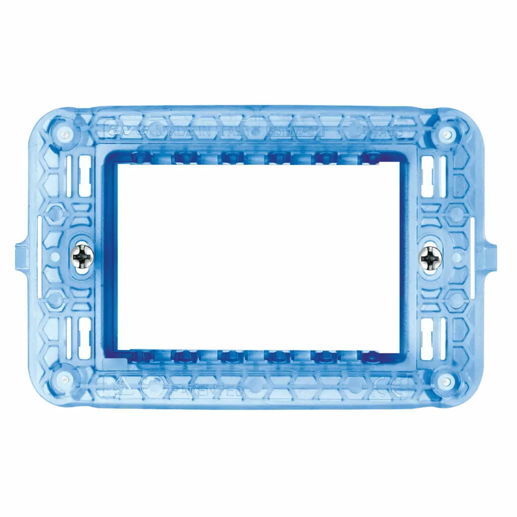 AVE Supporto con viti S44, per scatole rettangolari, 3 Mod. 44A03