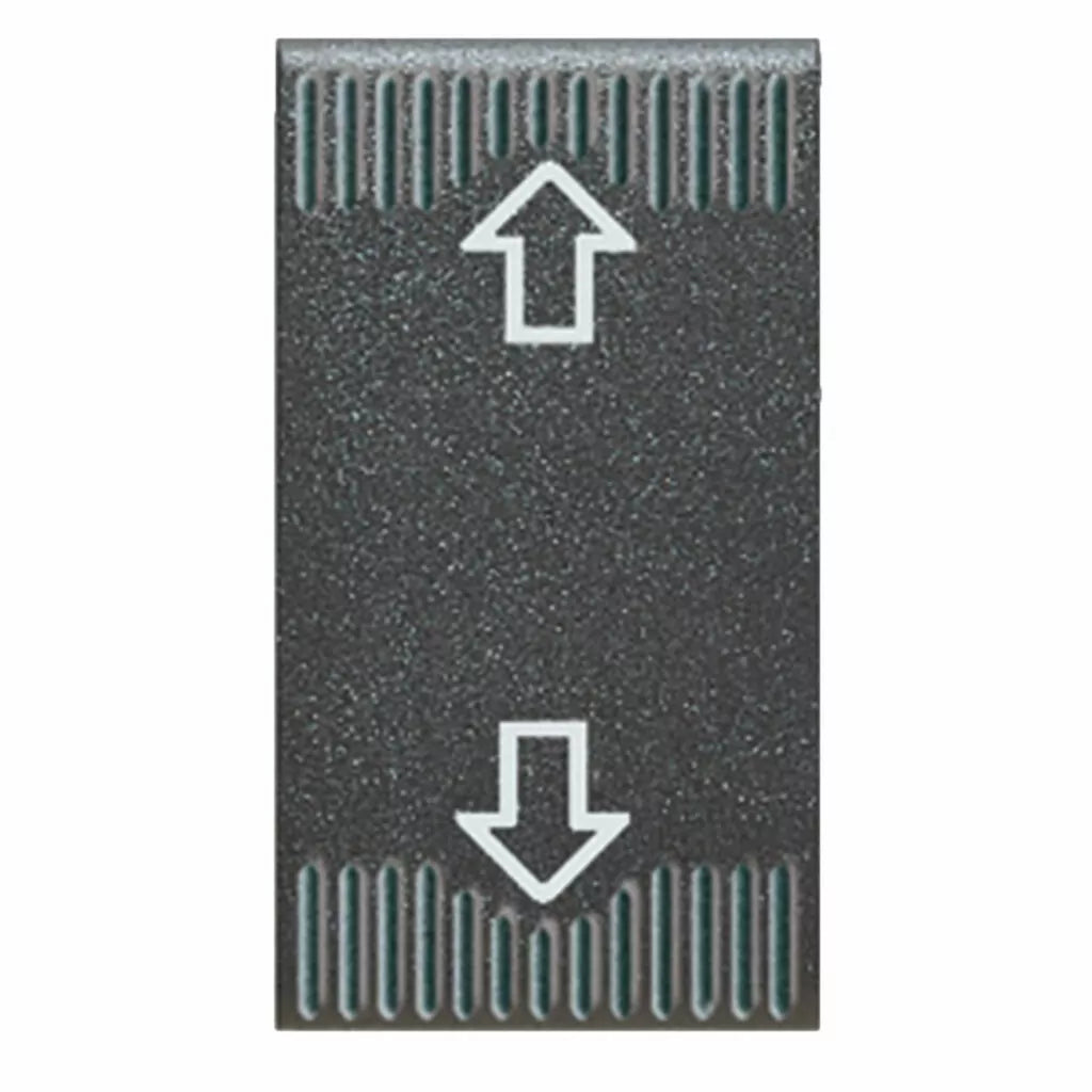 AVE Commutatore Noir S45, a pulsante con frecce, a tre posizioni, unipolare, 3 morsetti finitura opaca 45353