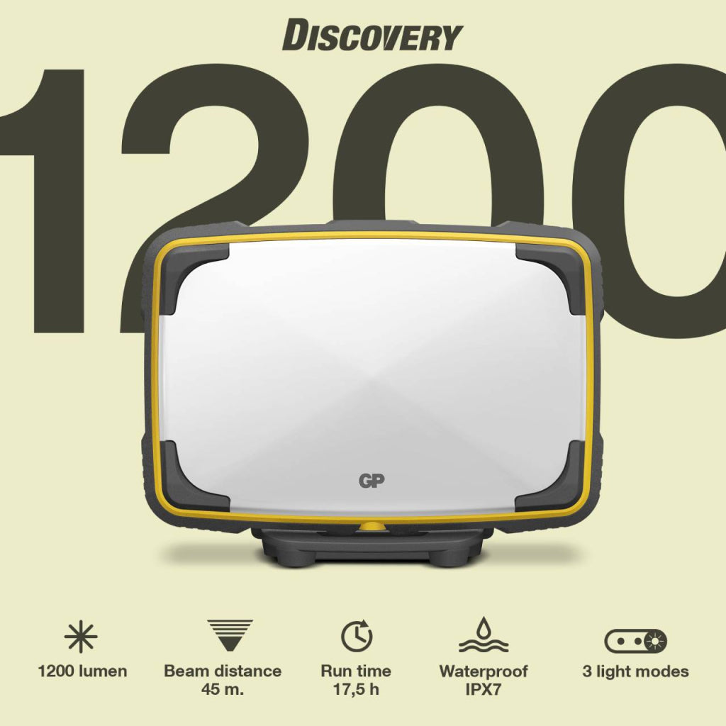 V-TAC GP Battery Lampada da Lavoro Discovery Ricaricabile 1200lm 6500K GP455037