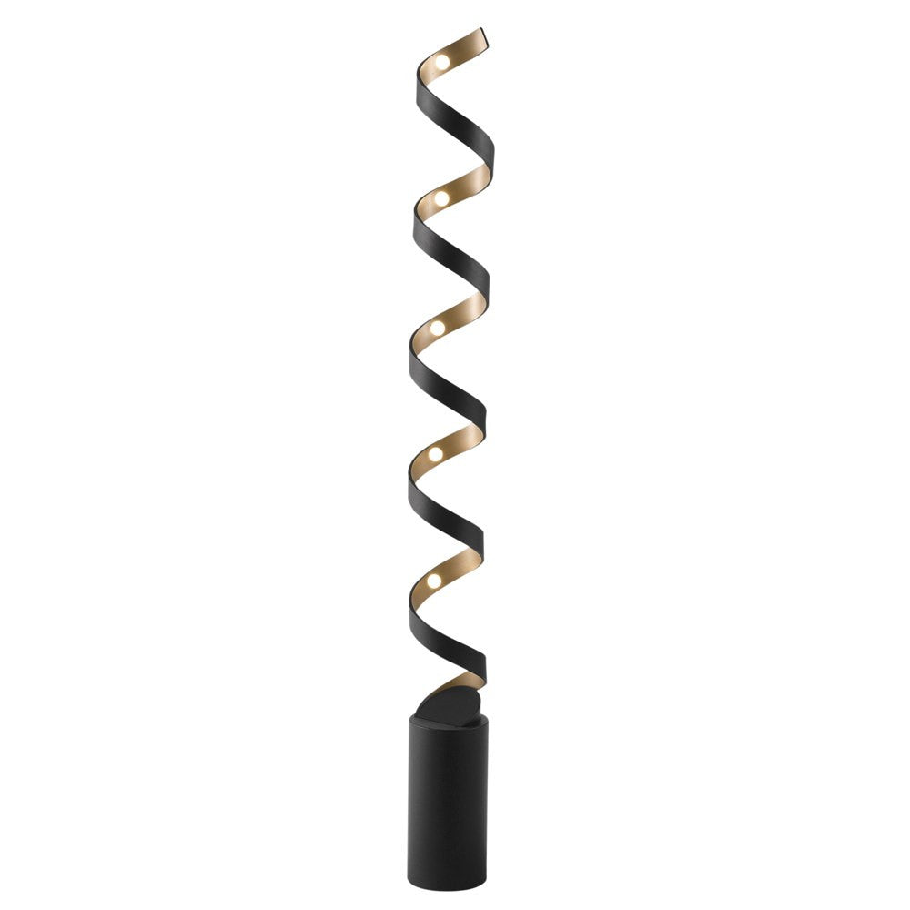 Piantana LED HELIX in alluminio nera e oro 4000K (Luce naturale) LED-HELIX-PT10 NER