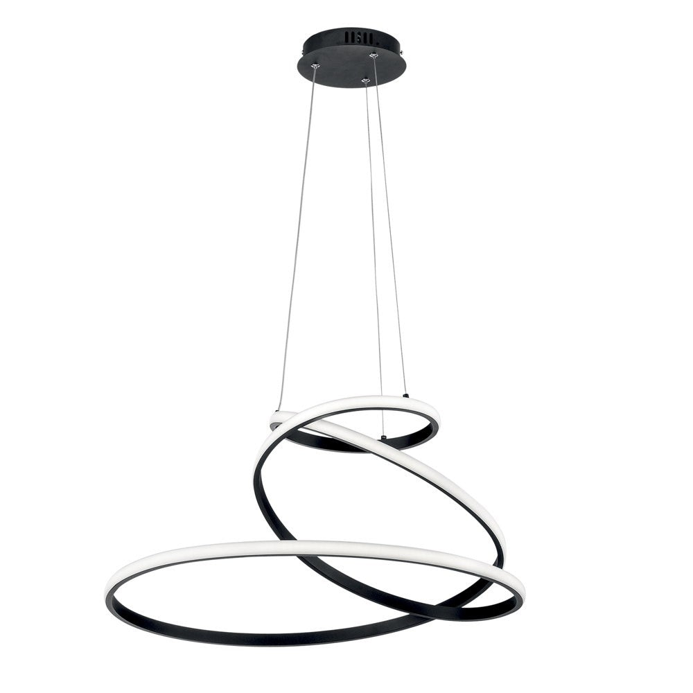 Sospensione LED COASTER in alluminio nero con interruttore CCT LED-COASTER-S-NER