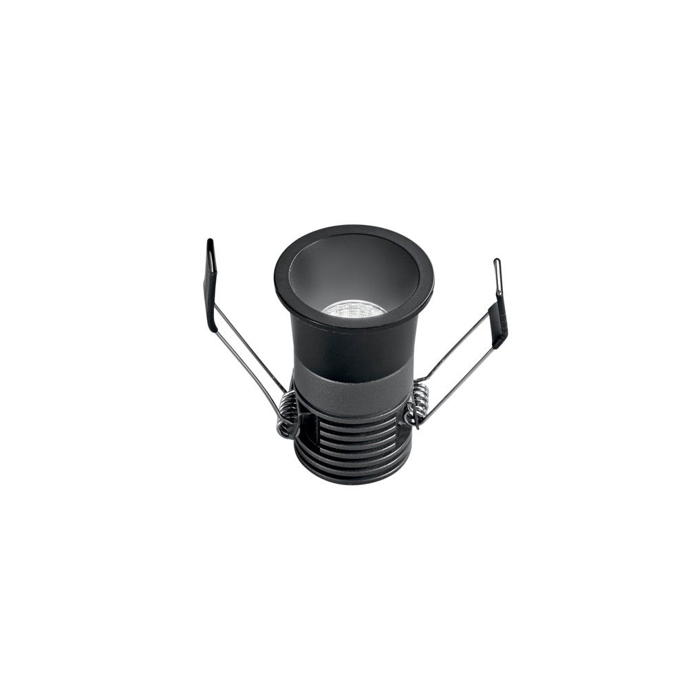 Faretto ad incasso LED DOT in alluminio nero 5W con funzione CCT INC-DOT-R5-NER