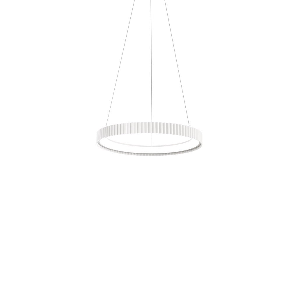 Sospensione LED NIKE bianca in metallo CCT 49cm. LED-NIKE-S50-BCO