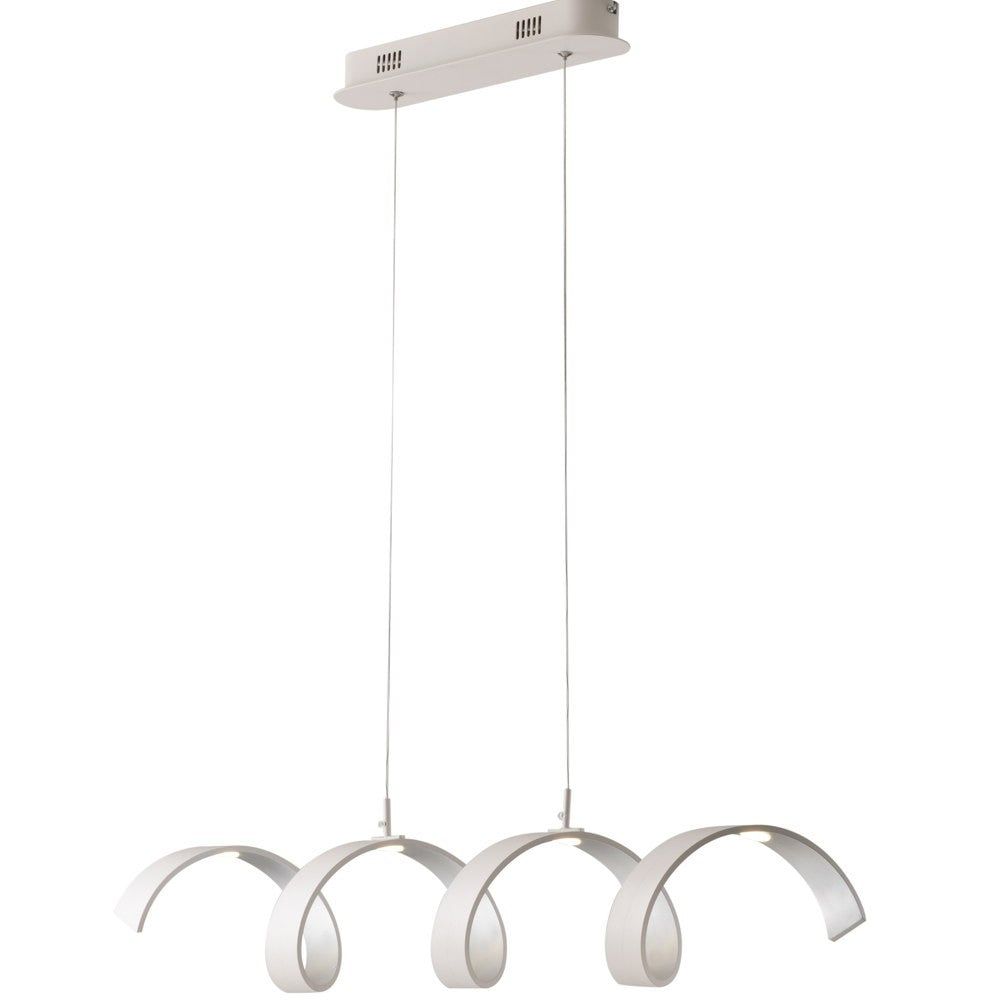 Sospensione LED HELIX in alluminio bianca e argento 3000k (luce calda) h120x80cm. LED-HELIX-S4C BCO
