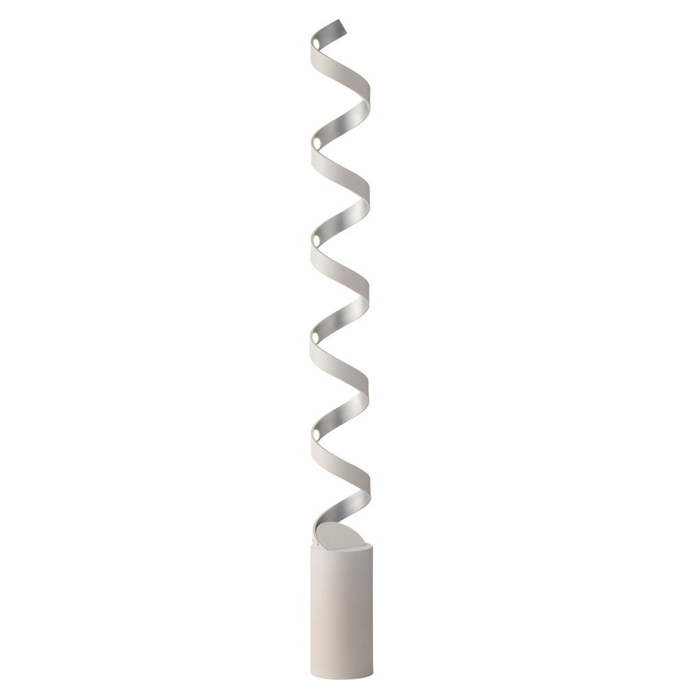 Piantana LED HELIX in alluminio bianca e argento 3000K (Luce calda) LED-HELIX-PT10C BCO