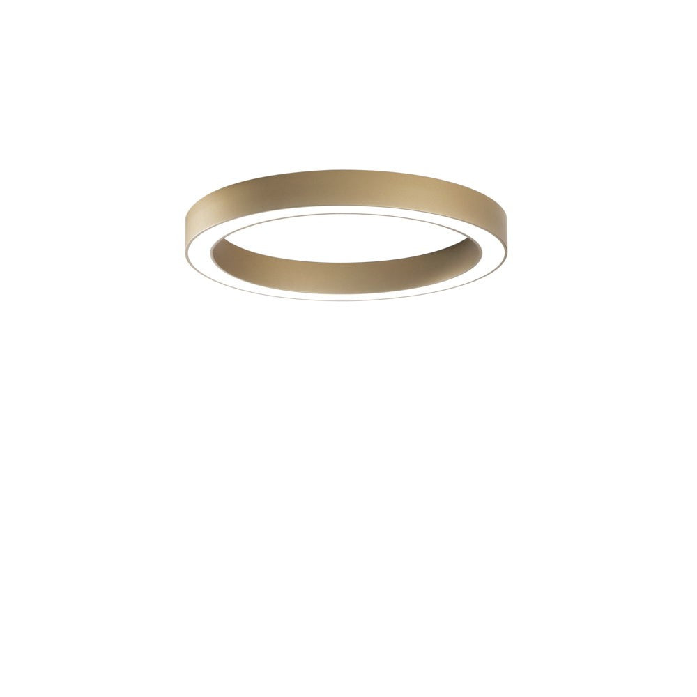 Plafoniera LED DEMOS oro con diffusore in acrilico CCT 80 cm. LED-DEMOS-PL80-ORO