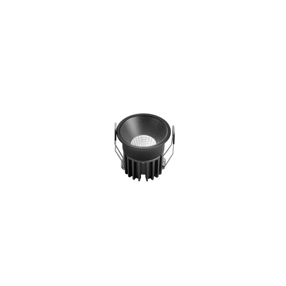Faretto LED incasso QUARK in alluminio antiriflesso CCT - 8W - nero INC-QUARK-R8-NER