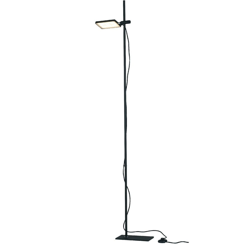 Piantana LED BOOK in alluminio nero con diffusore orientabile LED-BOOK-PT-NERO