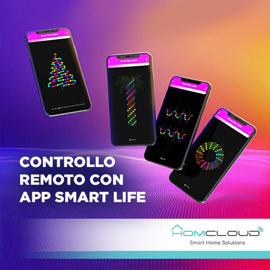 Catena 66 Sfere luminose Smart RGB-IC Wi-Fi + Bluetooth 10M IP65 HOMCLOUD HY-G10M