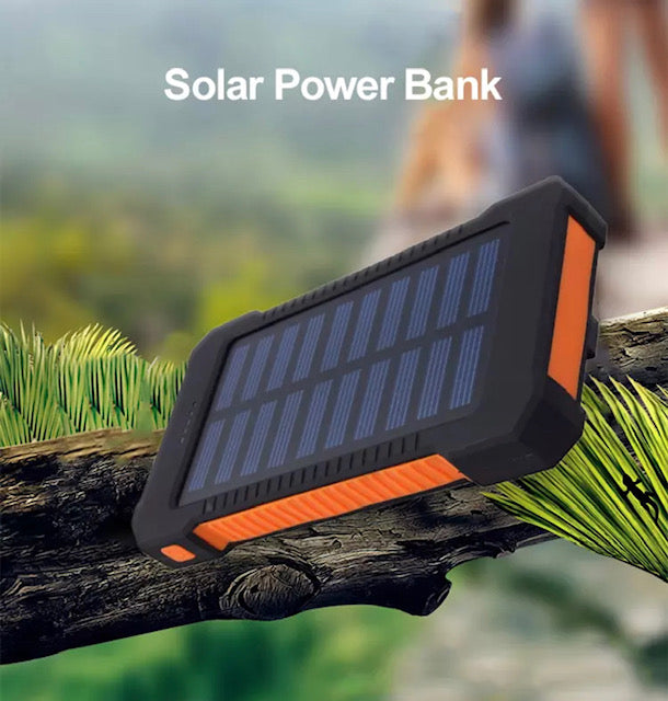 POWER BANK SOLARE 20000H ricarica rapida impermeabile e con torcia led