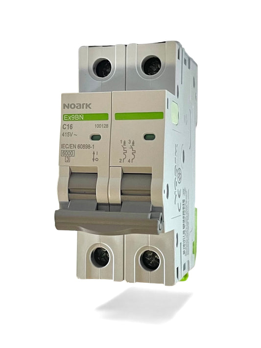 Interruttore Automatico magnetotermico Bipolare  Ex9BN 2P  16A 6K Noark  100128