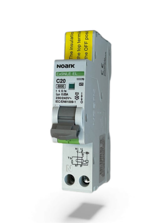 Interruttore magnetotermico differenziale Ex9NLE EL 1PN C20 30mA TIPO A  a un modulo 6K 111170