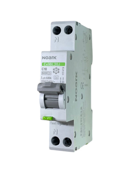 Noark Interruttore magnetotermico differenziale Ex9BL20J 1PN C10 30mA A  TIPO A 30mA 6K 117476