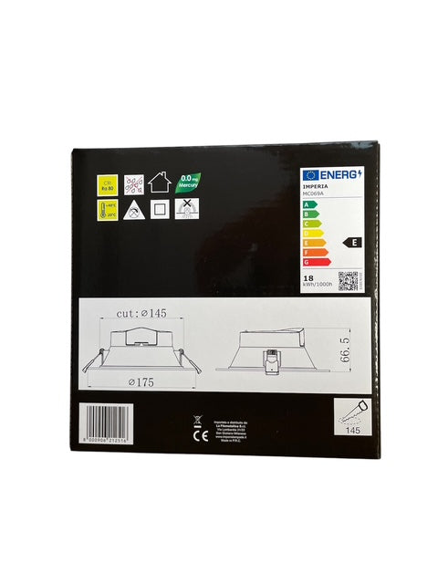 IMPERIA iSIENA faretto incasso IP44 LED 3CCT 18W 1890lm D.175 BIANCO 212516