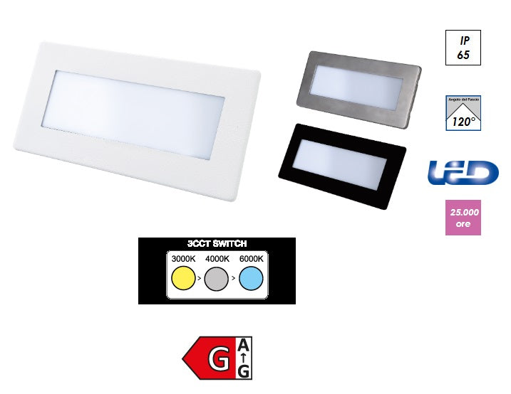 IMPERIA LED SEGNAPASSO 3CCT 4,5W 320lm X 506 IP65 212608