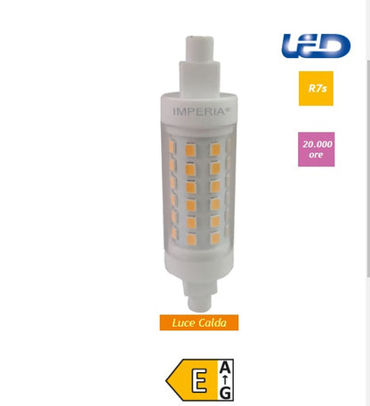 Imperia lampadina led R7S Lineare corta 8,5W 1050lm 3000k luce calda 213230