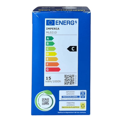 Lampadina led goccia E27 4000K 15W 2452 lumen 230V 25000H FILAMENT OPALE 213940