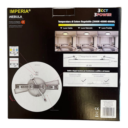 Plafoniera led Imperia iNEBULA 2IN1 D.300 3CCT 3POWER 12W/18W/24W 3000/4000/6000K 214282