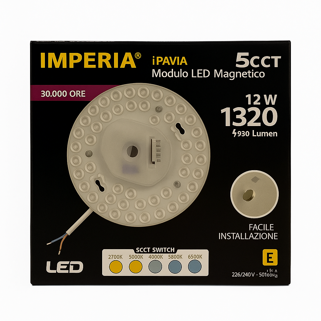 Modulo led magnetico 12w 1320lm 5CCT 2700k/3000k/4000k/5000k/6500k 214824