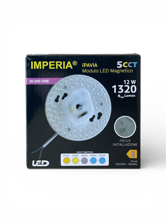 Modulo led magnetico IMPERIA IPAVIA  12w 1320lm 5CCT 2700k/3000k/4000k/5000k/6500k 214824