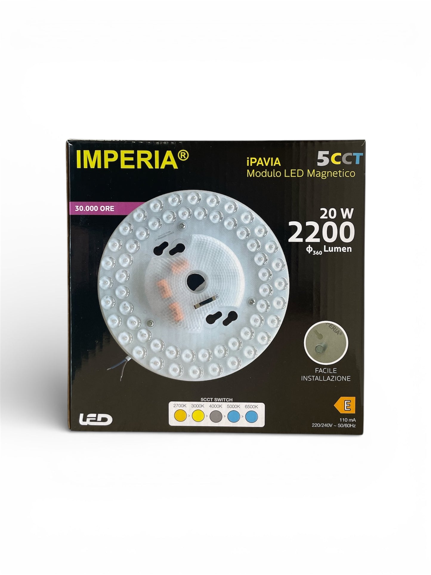 Modulo led magnetico IMPERIA IPAVIA 20w 2200lm 5CCT 2700k/3000k/4000k/5000k/6500k 214831