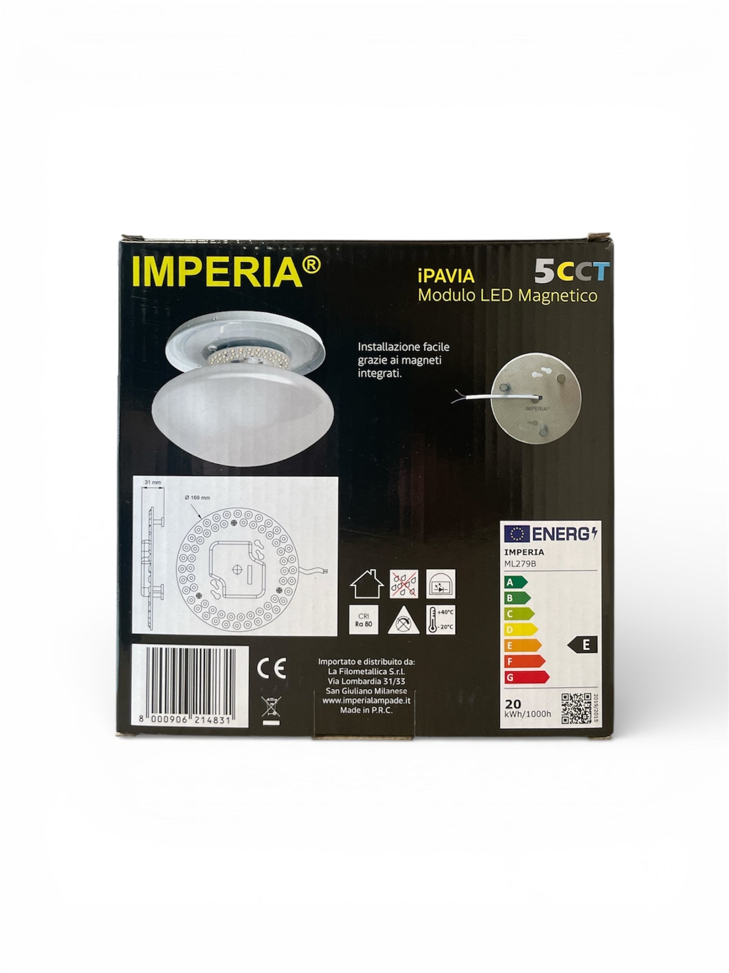 Modulo led magnetico IMPERIA IPAVIA 20w 2200lm 5CCT 2700k/3000k/4000k/5000k/6500k 214831
