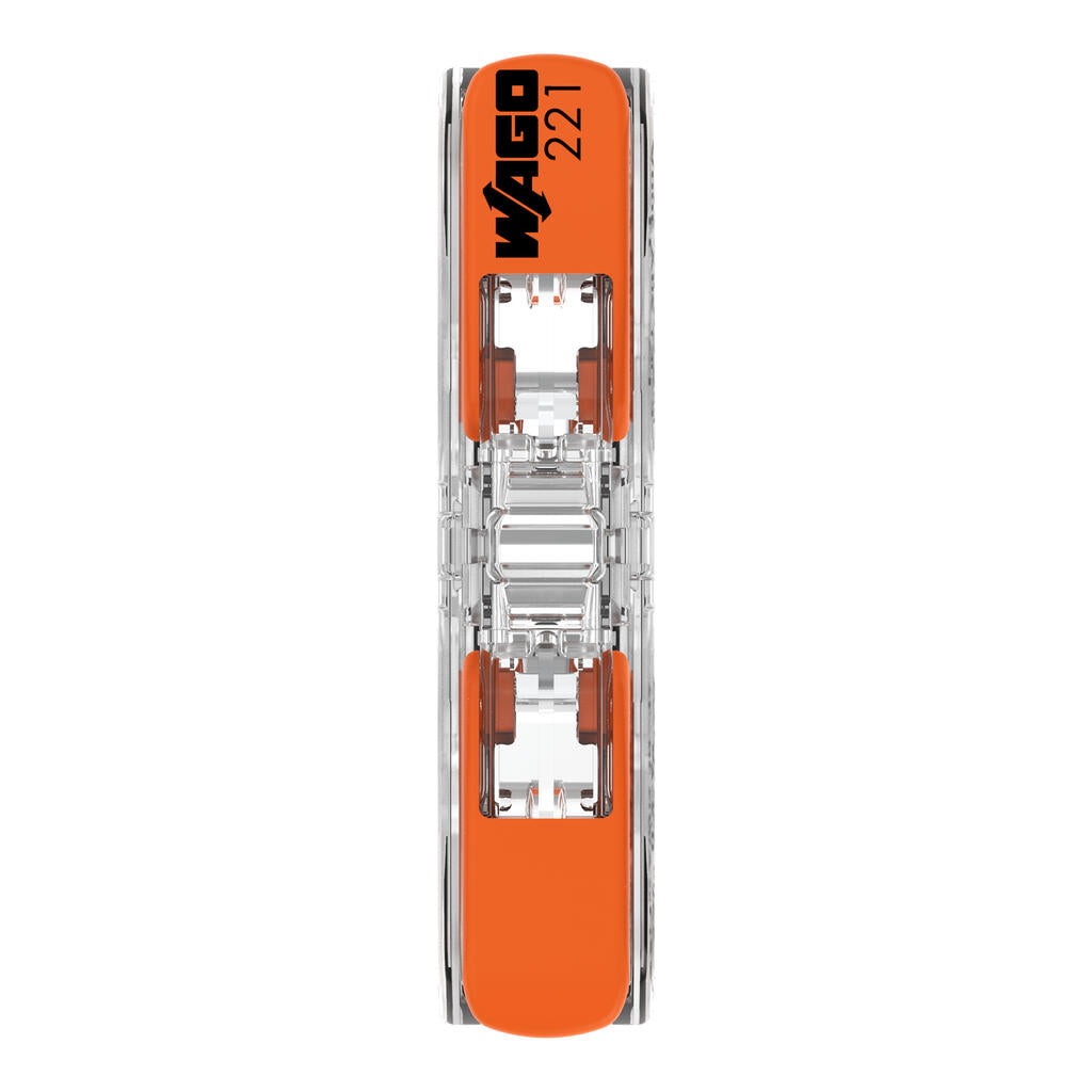 Morsetto a 2 conduttori, 4 mm², connettore passante con leva kit 10pz 221-2411
