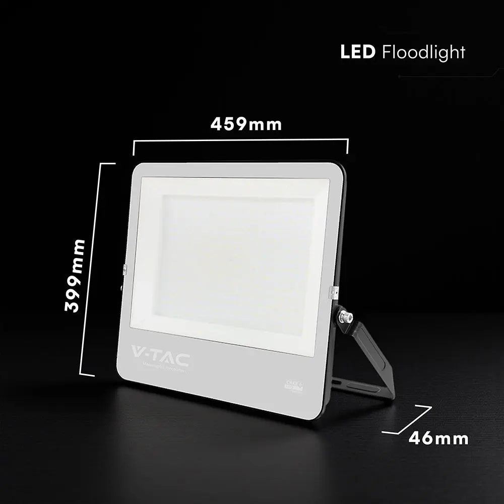 Faro Slim LED SMD Chip CREE 300W 34440 lumen 135LM/W Cavo 1m Nero 6500K IP65 232036 V-TAC