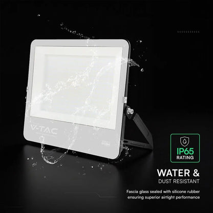 Faro Slim LED SMD Chip CREE 300W 34440 lumen 135LM/W Cavo 1m Nero 6500K IP65 232036 V-TAC