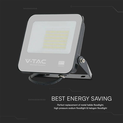 Faro LED V-TAC SMD Chip Samsung 50W Colore Nero 4000K IP65 23688