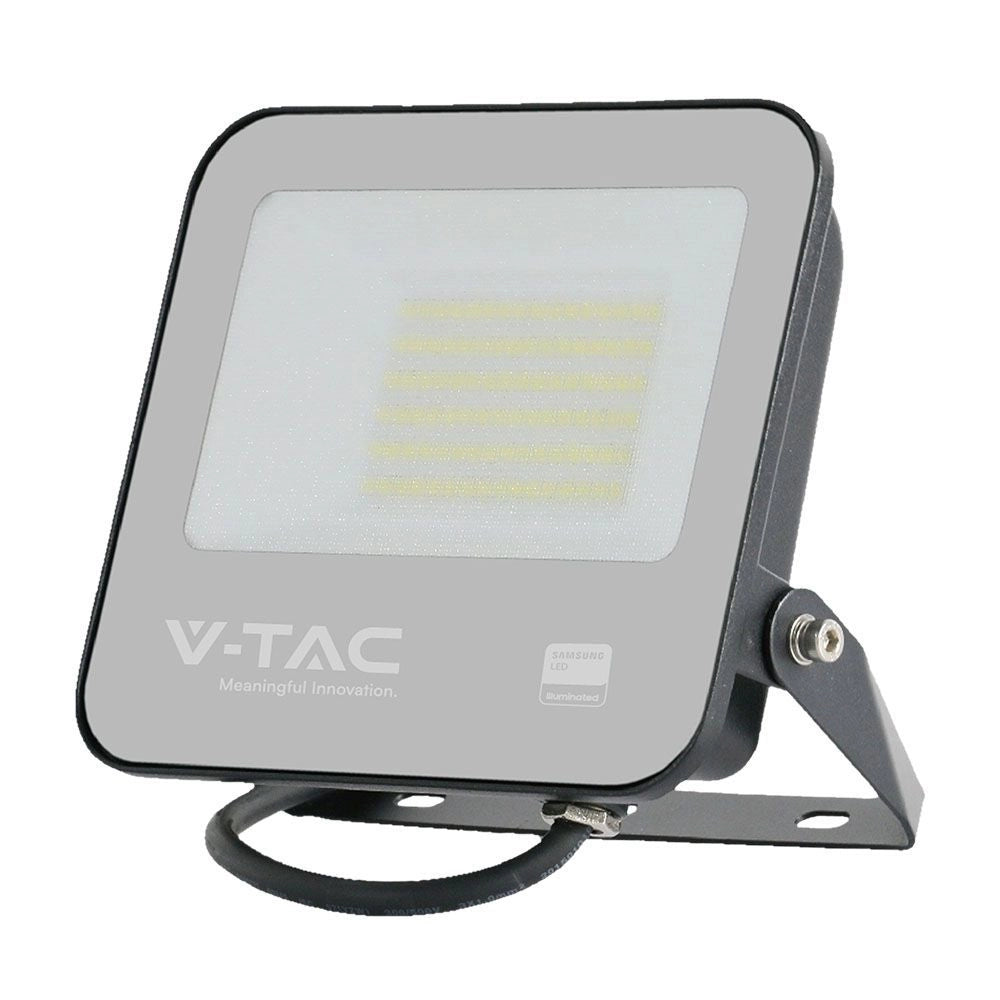Faro LED V-TAC SMD Chip Samsung 50W Colore Nero 4000K IP65 23688