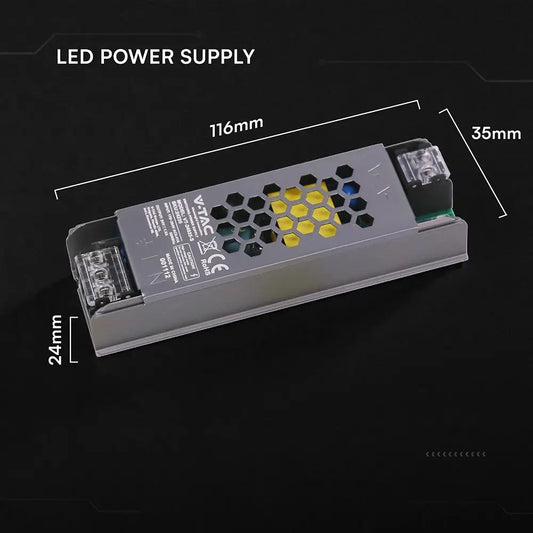 Alimentatore LED Slim in Metallo 36W 24V 1.5A con 1 Uscita 116x35x24mm IP20 24235