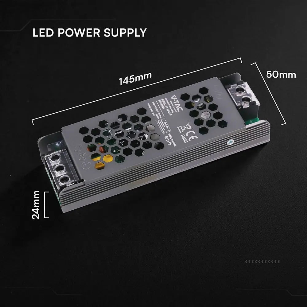 Alimentatore LED Slim in Metallo 60W 24V 2.5A con 1 Uscita 145x50x24mm IP20 V-TAC 24236