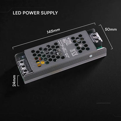 Alimentatore LED Slim in Metallo 60W 24V 2.5A con 1 Uscita 145x50x24mm IP20 V-TAC 24236