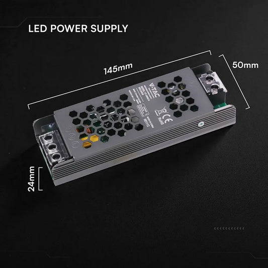 Alimentatore LED Slim in Metallo 60W 24V 2.5A con 1 Uscita 145x50x24mm IP20 V-TAC 24236
