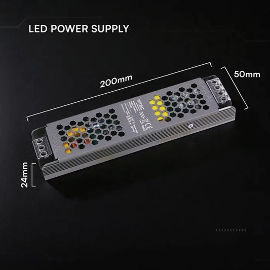 Alimentatore LED Slim in Metallo 75W 24V 3.1A con 1 Uscita 200x50x24mm IP20 V-TAC 24237