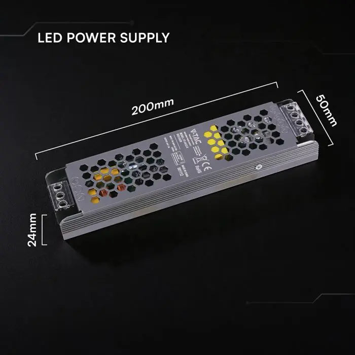 Alimentatore LED Slim in Metallo 120W 24V 5A con 1 Uscita 200x50x24mm IP20 V-TAC 24238