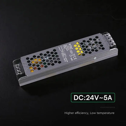 Alimentatore LED Slim in Metallo 120W 24V 5A con 1 Uscita 200x50x24mm IP20 V-TAC 24238