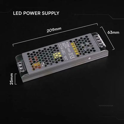 Alimentatore LED Slim in Metallo 200W 24V 8.25A con 1 Uscita 209x63x25mm IP20 V-TAC 24240