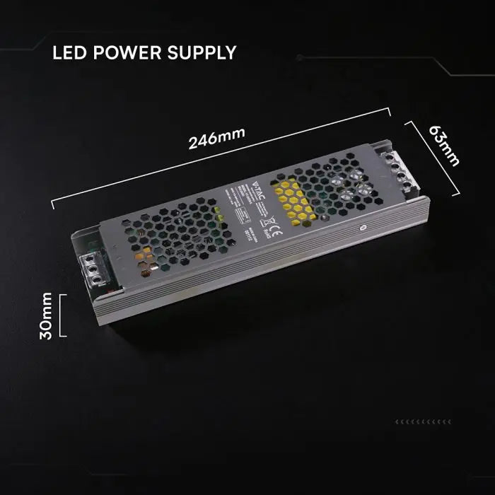 Alimentatore LED Slim in Metallo 250W 24V 10.5A con 1 Uscita 246x63x30mm IP20 V-TAC 24241