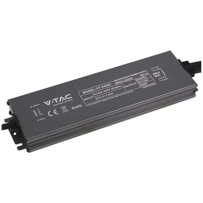 Alimentatore LED in Metallo 200W 24V 8.25A con 1 Uscita 244x65x25mm IP67 V-TAC 24247