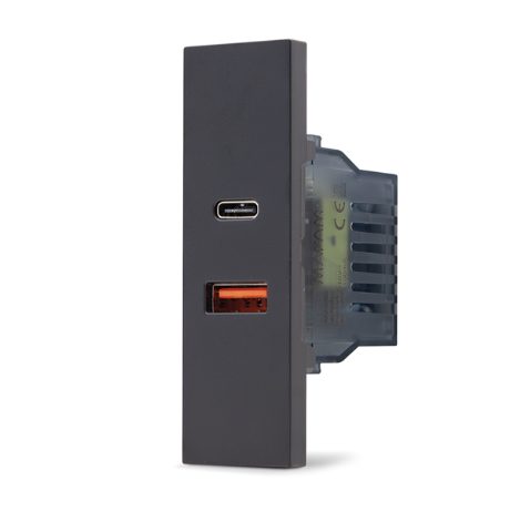 ZEN DOPPIA PRESA USB A+C NERO N233N