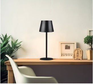 Imperia Lampada da tavolo led ricaricabile dimmerabile Thelma 3000k-4000k-5000k 3W 280lm nera 300480