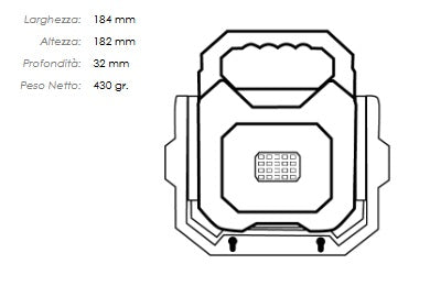 Faro Work ricaricabile 8W 1200LM 4000K IP54  POWERBANK colore GIALLO  300527